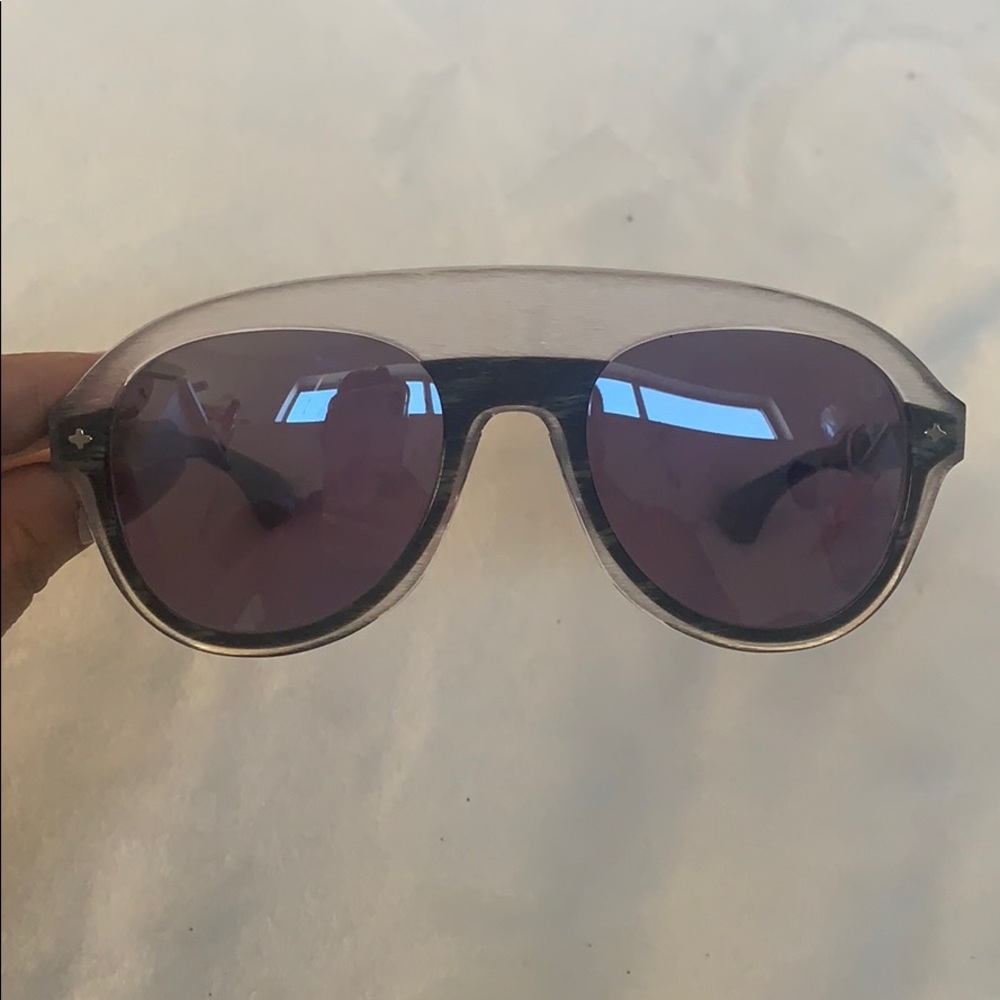 Blake Kuwahara black horn sunglasses